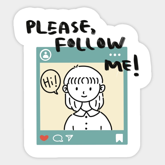 Please follow Me on instagram Sticker by Lish Design